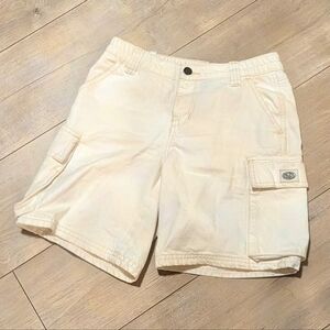 PacSun Boy Fit Cargo Shorts (White)
